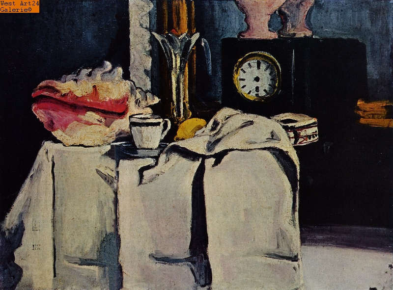 Die schwarze Marmoruhr nach Cézanne Gemäldeimitation